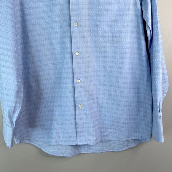LACOSTE Mens Button Up Dress Shirt Light Blue Long Sleeve Logo Preppy 40 (M) - Picture 4 of 15